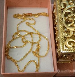 Preziosa catenina placcata oro18k goldfilled cm60 