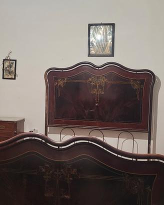 letto antico liberty matrimoniale misura francese