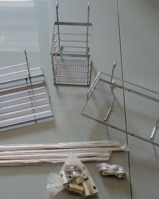 Barra sottopensili+ Set 3 cestelli+ Set 6 Ganci S