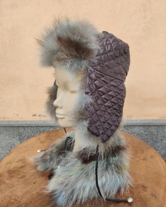 Colbacco cappello paraorecchie pelliccia unisex