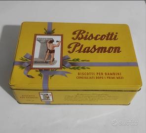 Scatola vintage in Latta Plasmon da collezione 