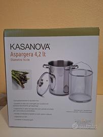 
Aspargera in acciaio e bachelite, con coperchio