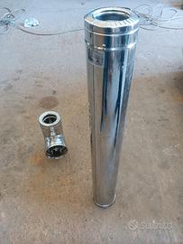 8 Tubi canna fumaria inox doppia parte isolata