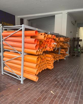 Tubi pvc arancio  vari diametri lunghezza 150 cm