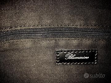 BLUMARINE - borsa a spalla - in pelle nera