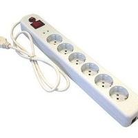 Multipresa elettrica 6 prese shuko + interruttore