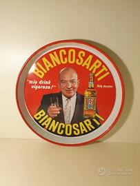 Vassoio Biancosarti Telly Savalas - Latta Anni 70