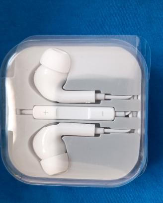 Auricolari bianchi con microfono e connettore 