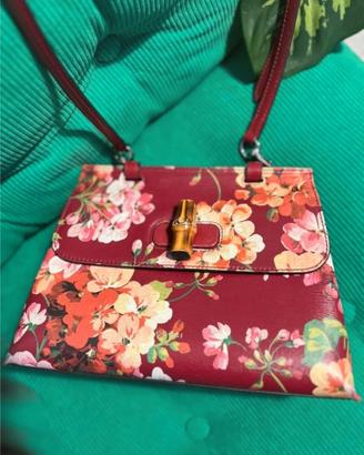 Gucci flowers leather bag 
