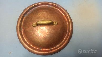 Coperchio per pentola in rame massiccio