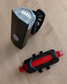 Luce anteriore e posteriore per bicicletta