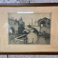 Quadro veduta fluviale