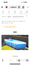 piscina laghetto 3x6 metri alta 1,20 fino a 1,40 c