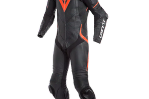 Tuta moto Dainese Laguna Seca 4 1PC nera con logo