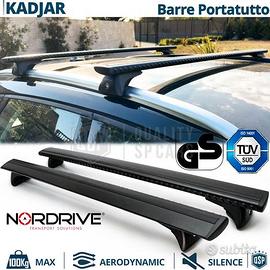 Barre Tetto per Renault Kadjar in Alluminio Nero