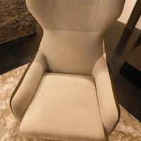 Poltrona di design tessuto/pelle nuova ul. giorni 