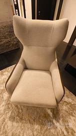 Poltrona di design tessuto/pelle nuova ul. giorni 