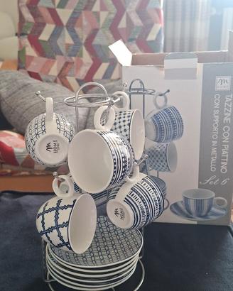 set tazzine e sotto tazza