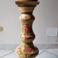 Colonnina portavaso in terracotta