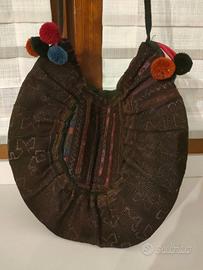 Borsa in tessuto bordeaux