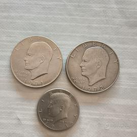 Lotto Monete USA 1971-1972: Eisenhower e Kennedy.