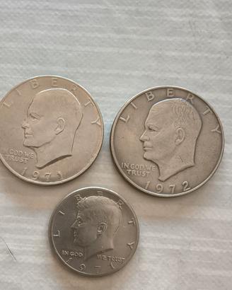 Lotto Monete USA 1971-1972: Eisenhower e Kennedy.