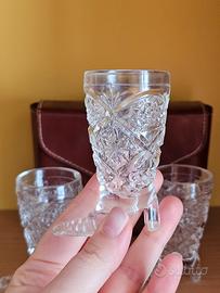 set 3 bicchieri shot vintage mini