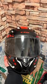 Casco moto CGM nero e rosso