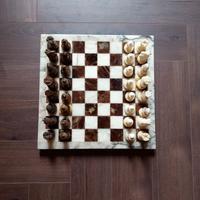 Scacchiera di marmo vintage cm37 x 37