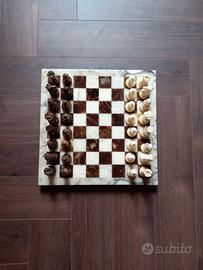 Scacchiera di marmo vintage cm37 x 37