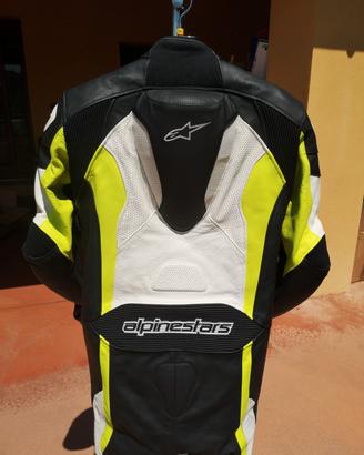 tuta moto 50 alpinestars intera in pelle