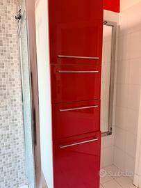 Mobile bagno rosso laccato