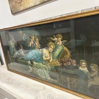 Quadro Capezzale Vintage Anni '50 - Scena Romantic