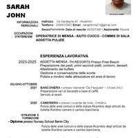 Aiuto cuoco - addetta pulizie - addetta mensa