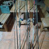 Set 3 canne colmic ripartite più 3 molinelli Tica