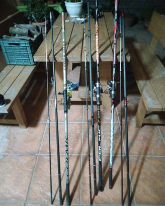 Set 3 canne colmic ripartite più 3 molinelli Tica