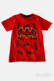 Batman T-Shirt Bambino Rossa e Nera 4-5 Anni