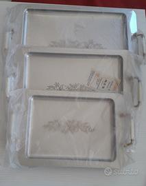 3 vassoi con finiture in oro 24K - M.S.B.