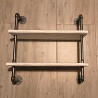 Mensola doppia da parete stile industrial
