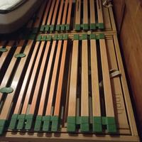 rete a doghe in legno matrimoniale 