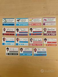 Autografi e slogan Panini 1971/72 fuori raccolta