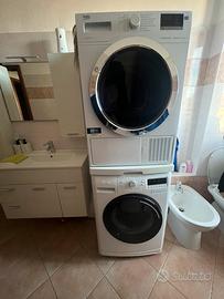 Colonna lavatrice Whirpool e asciugatrice Beko