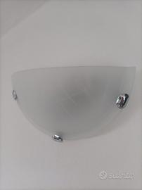 5x Plafoniere in vetro satinato