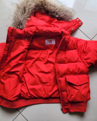 Piumino Il Gufo originale rosso bambino 4 anni