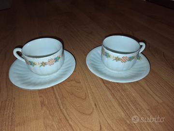 2 tazzine caffè vintage e piattino richard ginori 