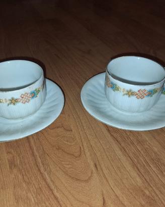 2 tazzine caffè vintage e piattino richard ginori 