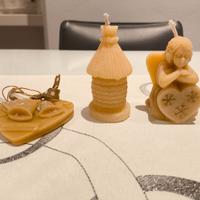 Candele in cera d’api fatte a mano