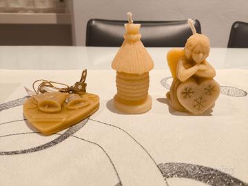 Candele in cera d’api fatte a mano