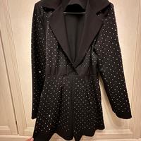 Vestito blazer con strass