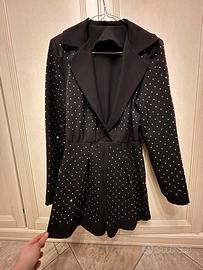 Vestito blazer con strass